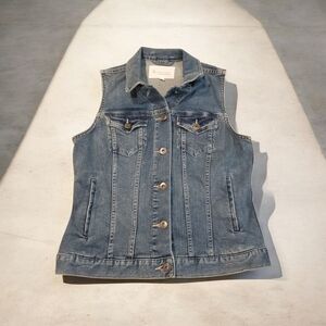 Two By Vince Camuto Denim Button Down Vest Womens Size XS